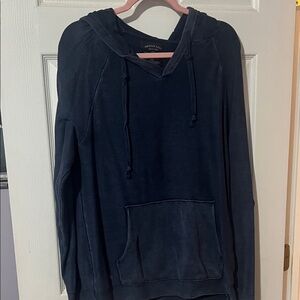 American Eagle Outfitters Men's Dark Blue Hoodie Sweater
